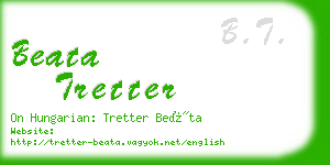 beata tretter business card